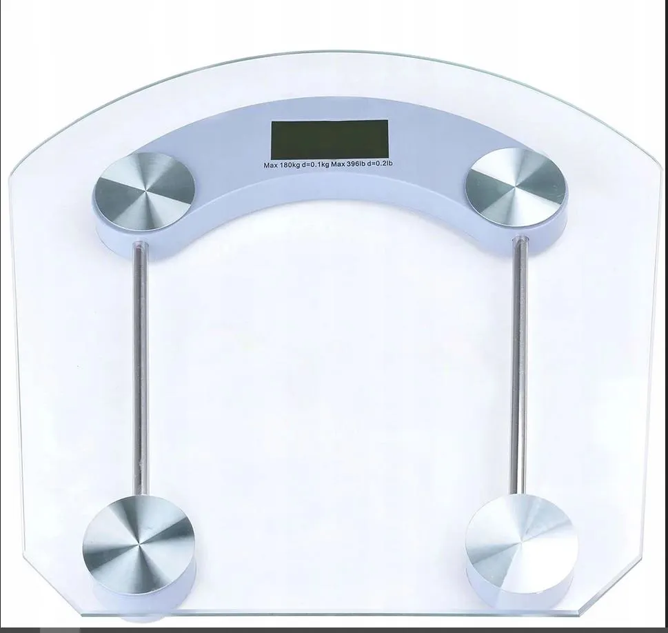 hospita Slink Civiel GLAZEN PERSONENWEEGSCHAAL - MET LCD-DISPLAY - 180 kg