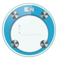 GLAZEN PERSONENWEEGSCHAAL – MET LCD-DISPLAY – ROND – WEEGT TOT 180 kg