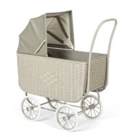 Byastrup Poppenwagen Retro Rotan grijs