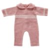 Babypakje roze gebreid 45cm